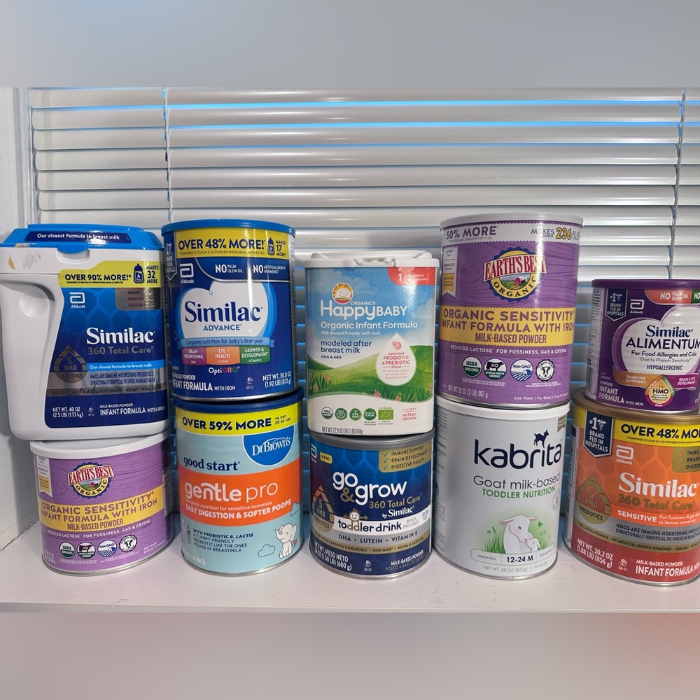 EMPTY lot of 10 baby containers bottlesreuse reborn baby Cans Tins